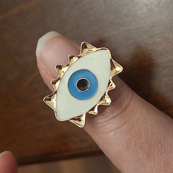 Evil Eye Spikes Ring - Picture 4 of 5